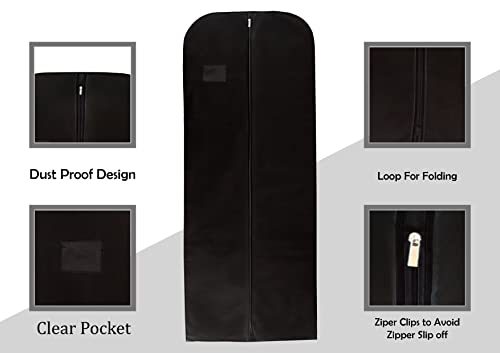 Wedcova UK Wedding Dress Bag, Black, 24" x 60"(60 x 152cm) - Image 3