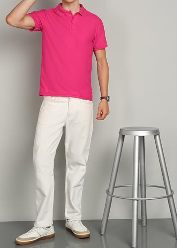 Image of INKKR Men's Polo Neck Half Sleeve Solid T-Shirts