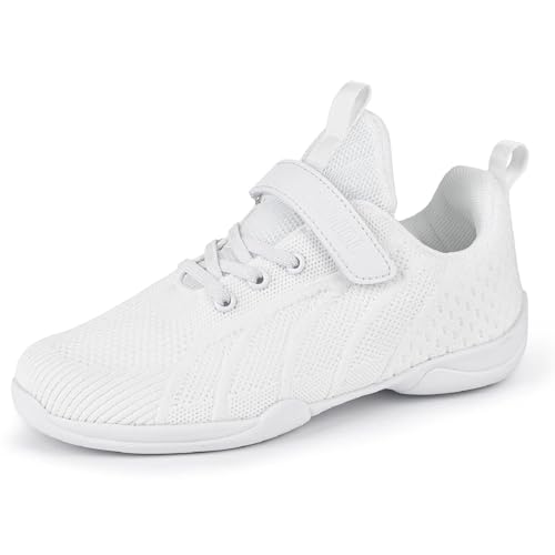 Tongzone Cheer Shoes Youth Girls Cheerleading White Dance Shoes