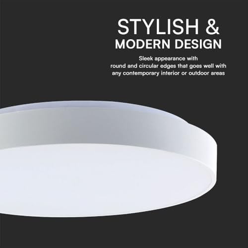 Plafonnier LED 40W V-TAC rond dimmable blanc avec télécommande CCT - 5