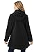 Woman Within Plus Size Hooded A-Line Fleece Coat - 22 W, Black