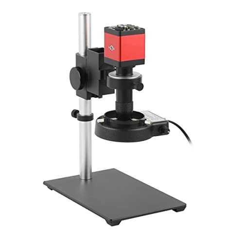 ラボ用顕微鏡アクセサリー 48MP 51MP 4K 2K VGA HDMI USB 産業用デジタルビデオ顕微鏡カメラ 130X 長焦点ズーム Cマウントレンズ PCBはんだ付け 電話修理 PCB検査用(13MP HDMI VGA)