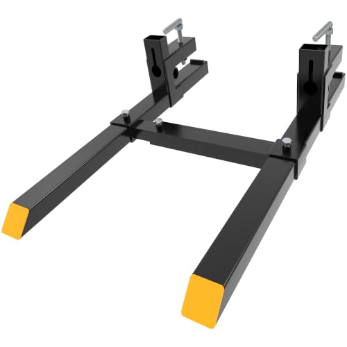 Image of YINTATECH 60 inch 4000 lbs Clamp on Pallet Forks Heavy Duty Bucket Attachment
