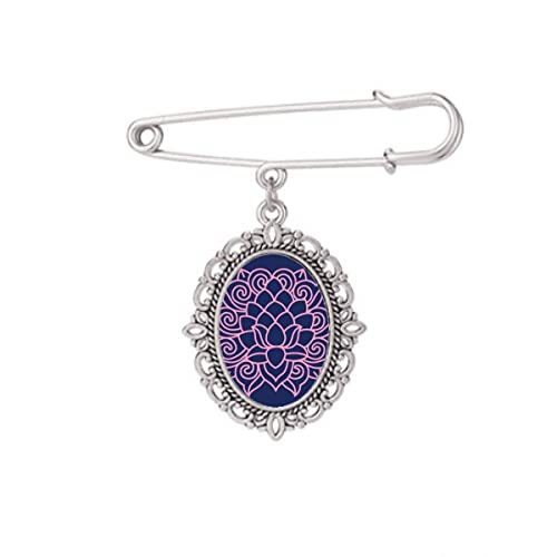 Broche fleur de lotus accessoire de mode pour robe chemise et châle