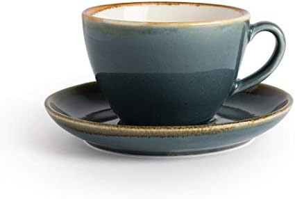 Olympia Kiln Cappuccino Saucer - Ocean - Porcelain - 160() mm 6 pc