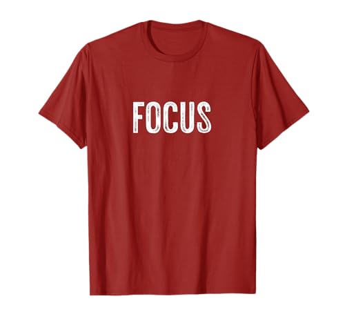 Focus Text Minimal Motivational Typography T-Shirt
