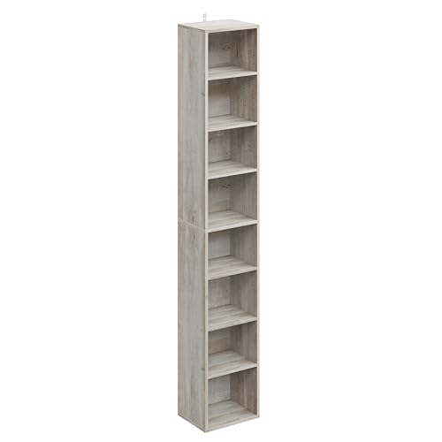 IRONCK 8-Tier Narrow Corner Bookshelf
