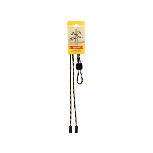 Peeper Keepers Eyeglass Retainer & Sunglass Holder Supercord Adjustable, Rasta Multi, 1pk