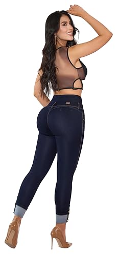 Fiorella Shapewear Pantalones Colombianos Levanta Cola | Butt Lifting Colombian Jeans for Women | High Waisted Push Up 537DB3