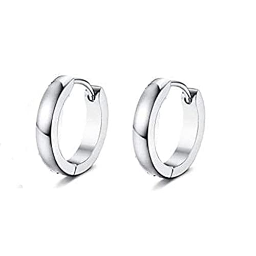 Par de Brincos Argolas Masculino Anatômico Inox 3mm Original