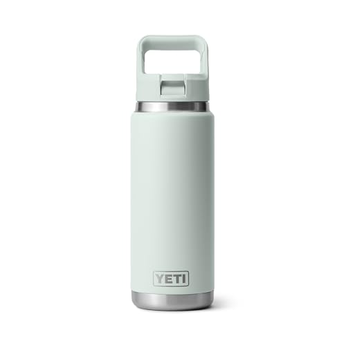 Image of YETI Rambler 26 oz Bottle, Vacuum Insulated, Stainless Steel with Color Matching Straw Cap