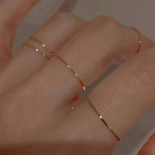 Women’s Chunky Gold Rings with Moissanite Stones Stackable Knuckle Rings Elegant Engagement Wedding Promise Jewelry Gifts