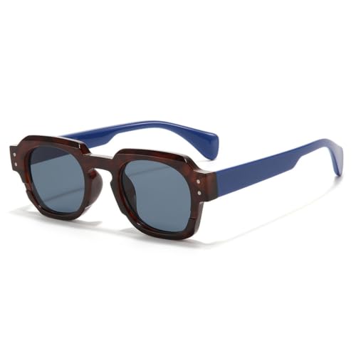 Lunettes de soleil carrées polarisées pour homme avec charnière métal