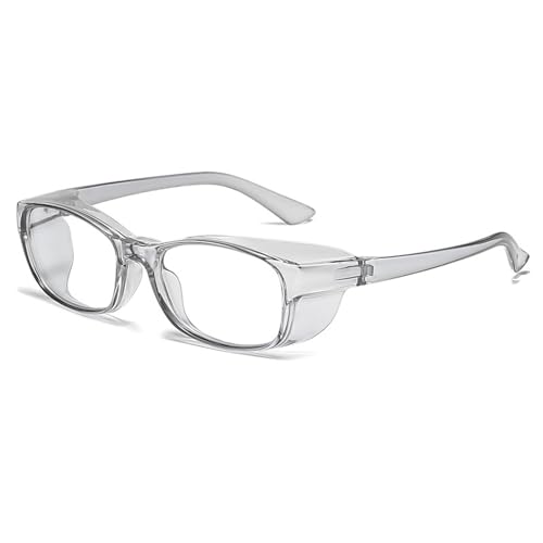 FGAQLUK Gafas Alérgicas Al Polen, Luz Azul, Antivaho Y Anti-UV, Gafas Protectoras Tridimensionales, Adecuadas for Adultos con Ojos Sensibles(Color:Gris)