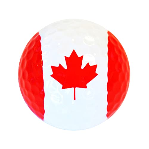 Navika Canada Flag Imprint Golf Balls | 6 Golf Ball Pack | Canadian Wrap Golf Balls | Canadian Souvenir/Gift For Golfers | Great Golfing Gift #TOP2