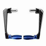 Klanata Universal 7/8in 22mm CNC Aluminum Hand Guards, Brake Clutch Lever Protectors for Motorcycles, Motorbikes, Scooters, Electric Cars, and Mountain Bikes (Blue)