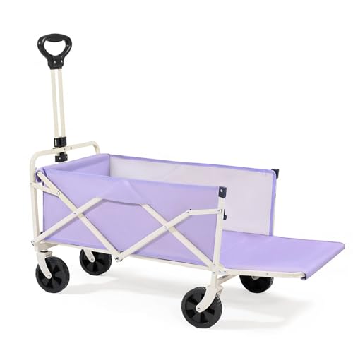 Carro de Camping, Carro de Gran Capacidad – Adecuado para Viajes a la Playa, Acampada al Aire Libre, Compras en el supermercado y Transporte de Cargas Pesadas.