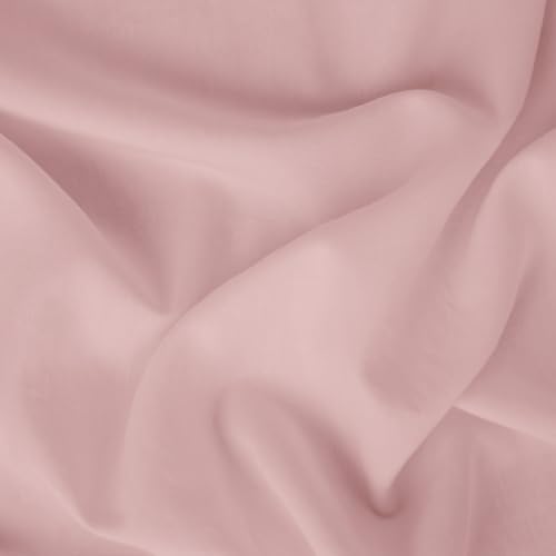 Image of Blue Dahlia 100% Cotton, Single Bedsheet (60 inch x 90 inch) +1 Pillow Cover, Percale Weave, 200TC Solid Premium Bedsheet, Colour: Soft Pink