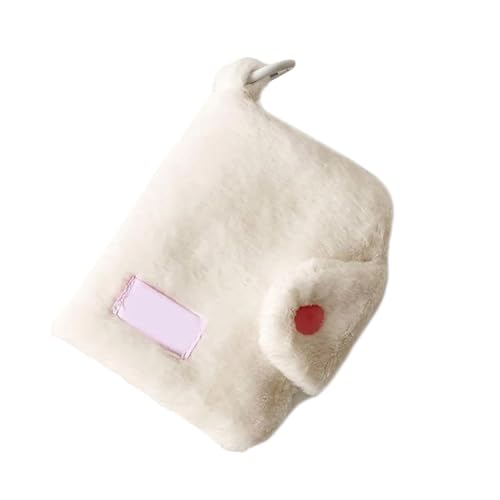 Stilvolle, weiche, stabile Plüsch-Geldbörse, angenehm zu berühren und für den täglichen Gebrauch geeignet, weiß