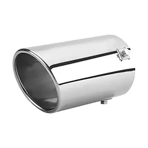 Universal 3.35-2 Inch Adjustable Inlet Exhaust Tips, Bolt-On Design Chrome Plated Stainless Steel Exhaust Tailpipe Tips (A80)