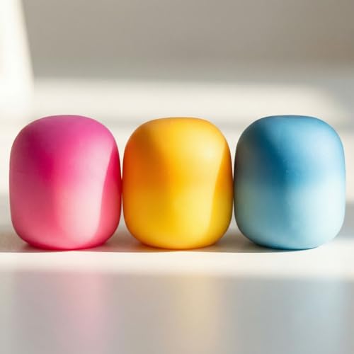 Giant Dough Balls Cylinder Color-Changing Stress Balls Soft Slow Rising Squishy Squeeze Ball - It Changes Color in Sunlight Pink image 10