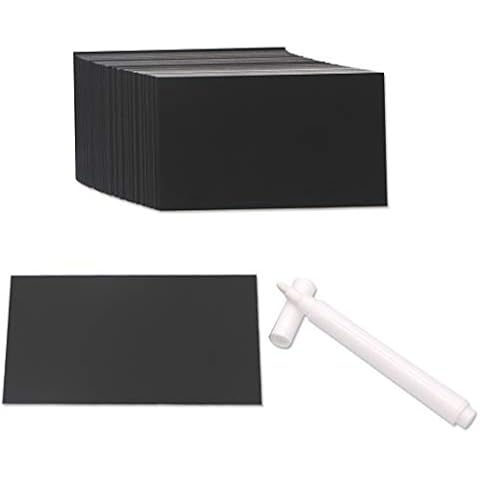 Mini Chalkboard Signs 100 Pcs Erasable Chalkboards Tags with 1 Pcs White Marker for Price Tags Weddings Message Board Signs Cover