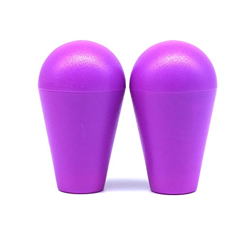 Arcity 2 Pcs Arcade Joystick Oval Bat Top Topper Knob Ball Handle American Type Style Purple and for Zippy SANWA SEIMITSU Arcade1up Machine Console Cabinet New, HY-PJ092-20