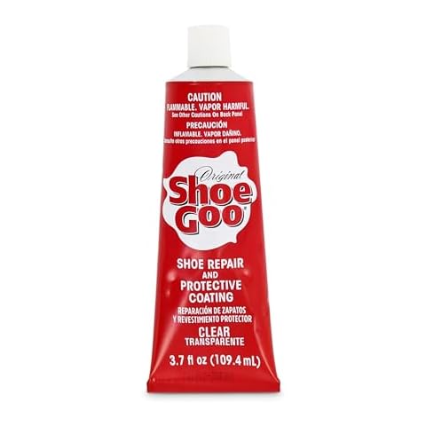 SOF SOLE Original Shoe Goo - 3.7 fl oz Tube - Clear Shoe Glue - Repairs Soles, Heels, Patches Small Holes - Bonds on Contact, Dries Within 24 Hrs, Waterproof - Works on Leather, Rubber, Vinyl, Canvas Cover