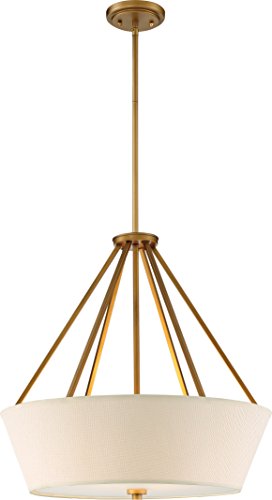 NUVO 60/5841 Four Light Pendant, Pack of 1, Brass