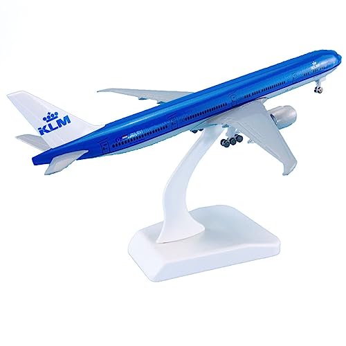 Maquette avion Boeing B777-300 KLM miniature en métal 1:400 roues