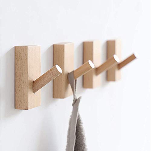木製ウォールフック 4フック ダークブラウン Amazon.co.jp: 壁掛けフック ウォールハンガー 木製 壁掛け