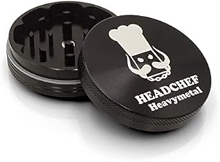 Headchef Heavymetal 55mm, 2 Piece Grinder, Metal Herb Grinder with Magnetic Lid (Deep Purple)