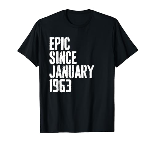 Awesome Since January 1963 61st Birthday Retro T-Shirt