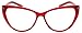EDGEIWEAR Cat Eye Computer Blue Light Blocking Glasses with TR90 Frame for Digital Eye Strain Fatigue Relief and Better Sleep (Red)