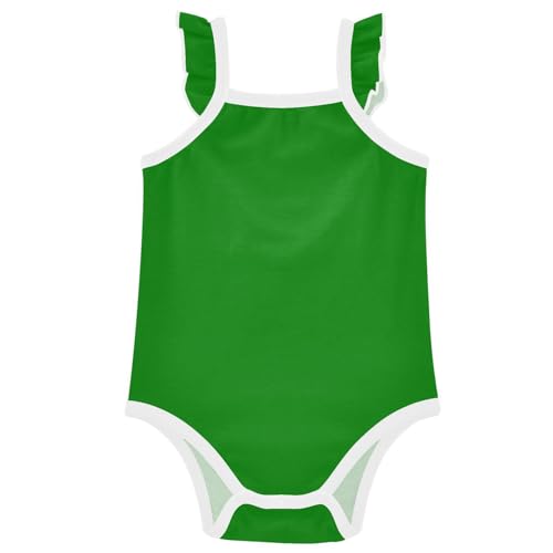 Baby Cotton Infant Bodyshirts Soft Comfort Baby Sleeveless Undershirts 3M Drak Green