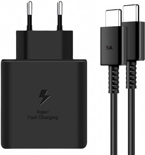 Chargeur 45W Super Charge Rapide pour Samsung Galaxy S25 Ultra,S24+,S24 Ultra,S23+,S23 Ultra, S22,A54,Z Fold5,Flip5,Fold6, Flip6,Tab S10 S9 S8 Ultra,Prise...