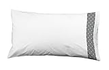 dolores promesas madrid tiendas  DOLORES PROMESAS Set Funda DE Almohada Cama 150/160 50x80 (2) Topos Negativo T/A Gris