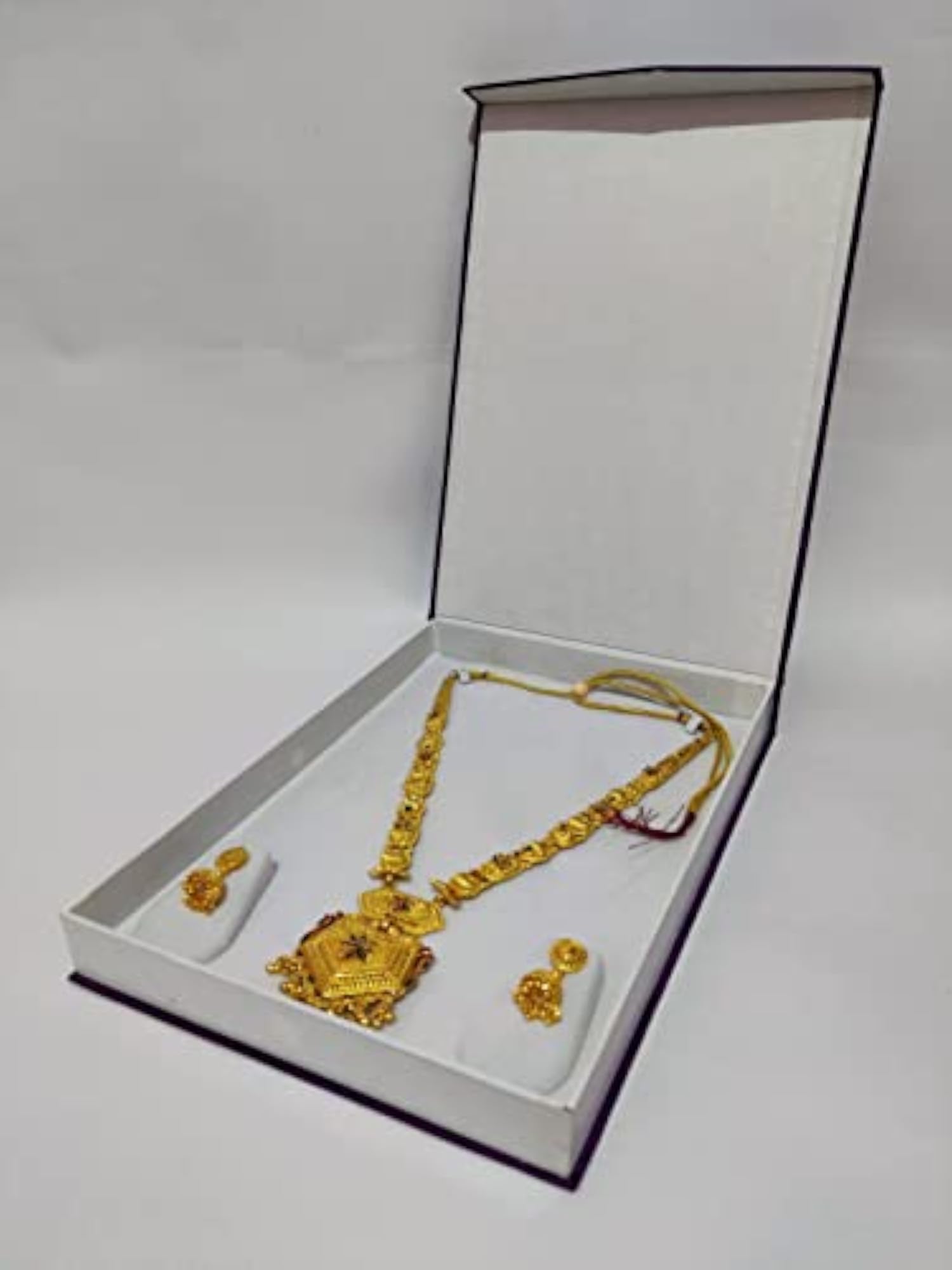 Purple Jewelry Box Necklace & Earring Organizer