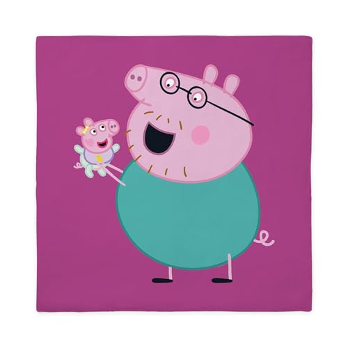 CafePress Peppa Pig: Daddy Pig & Baby Queen Duvet Cover, Printed Comforter Cover, Unique Bedding