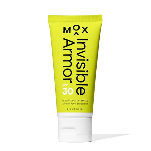 Mox Invisible Armor SPF 30 Sunscreen (2.0 oz) - Daily Mineral Zinc Oxide Sunscreen - Broad Spectrum Sun Protection - Goes On Easy - Rubs in Clear - With Moisturizing Shea Butter and Aloe Vera