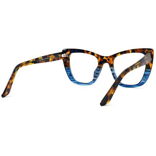 Image of VOOGLAM Cat Eye Blue Light Blocking Glasses, Fashion Multicolor Glasses Frame for Women Anti Eyestrain & UV