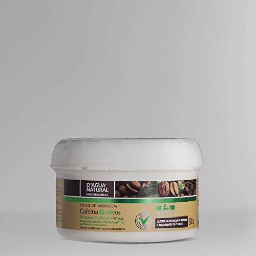 Creme de Massagem Cafeína 7 Ativos, D'agua Natural, 300 g