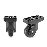 YILWPV 2 Stück Gepäck Universalrad Schwarz Kunststoff Kofferrolle Ersatz Trolley Koffer Gepäckzubehör(Size3)