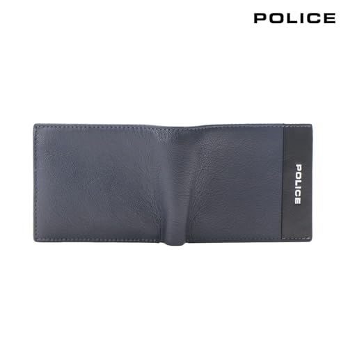 POLICE Rapodo Over Flap Coin Wallet Mens Wallet Genuine Leather Wallet for Men Bifold Purse with Card Holder 4 Credit Card Slots 1 Coin Pocket - Black 4 319QWbUlKpL