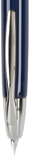 Pilot Vanishing Point Collection Refillable & Retractable Fountain Pen, Blue Barrel With Rhodium Accents, Blue Ink, Broad Nib (60343) #TOP3