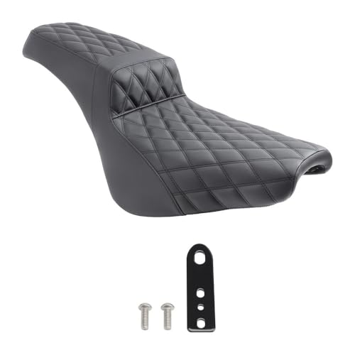 Asiento elevador negro que corrige la postura baja en Softail y Street Bob
