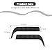 HTHE Rear Side Window Louvers Compatible with Dodge Ram 1500 2009-2017 Rear Window Louver Ventilation Panel Four-Door Version Black