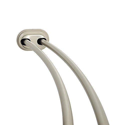 Zenna Home Rustproof Double Curved Shower Curtain Rod, No Drill Adjustable Curved Tension Shower...