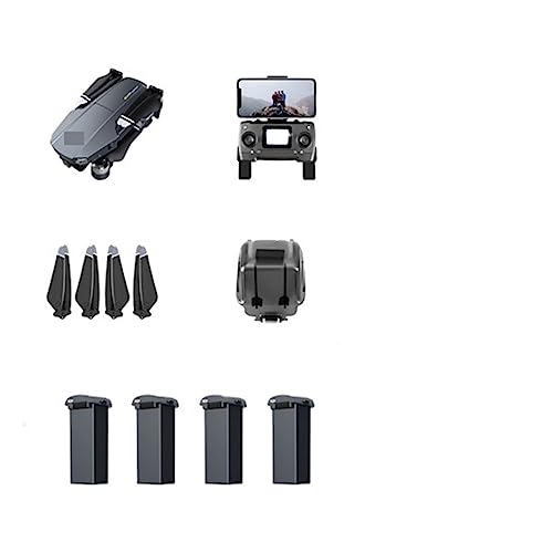 LEVABE Dron X20 6K con cardán de 3 Ejes, cámara Dual, GPS, FPV, 28 Minutos de Tiempo de Vuelo, cuadricóptero Plegable Profesional, helicóptero RC, Juguetes (Color : Set8)