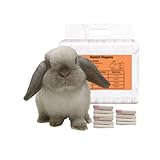 Leak-Proof Bunny Diapers for Rabbits, Disposable Pet Rabbit Diapers, Adjustable Diaper for Bunny (White, XS, Count, 10)